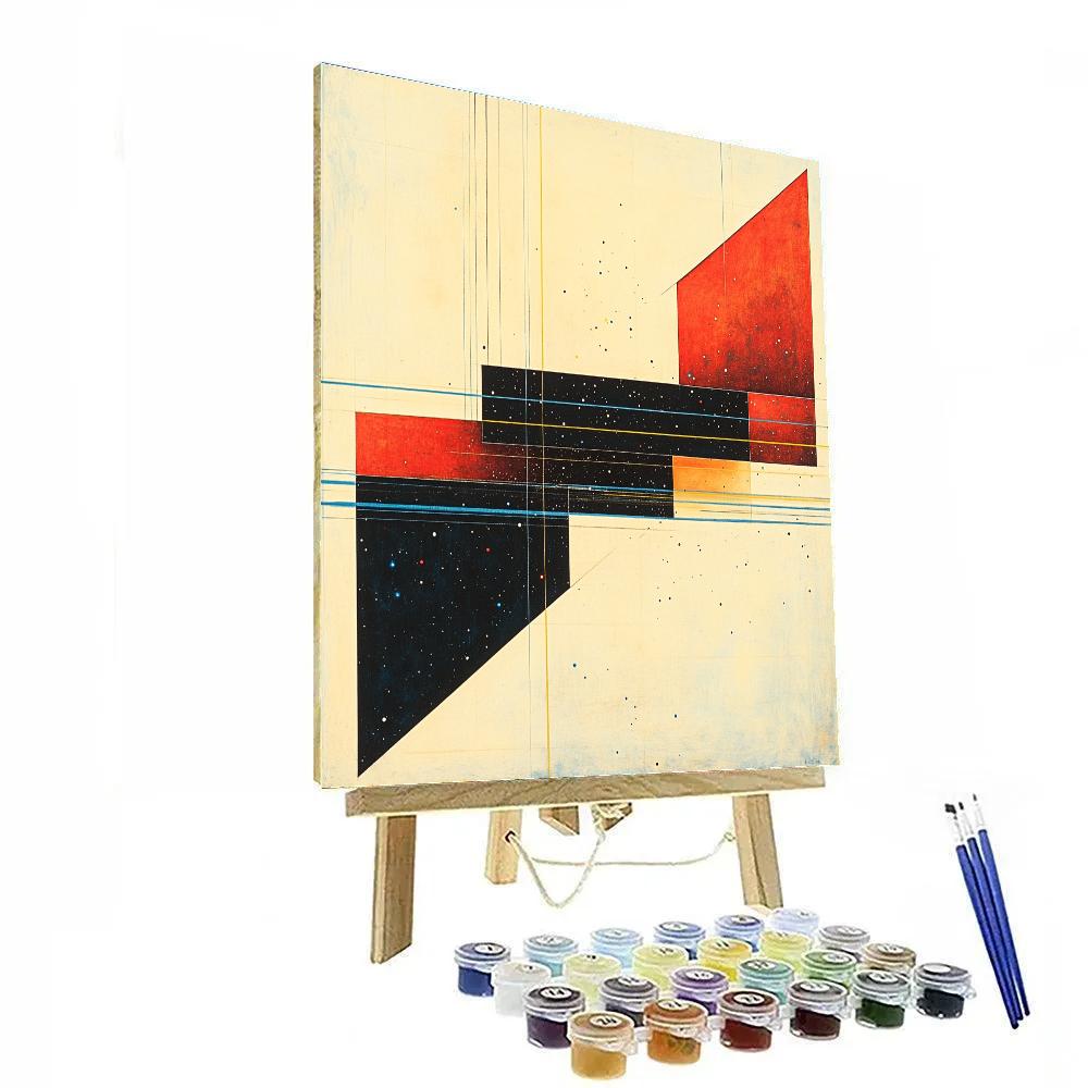 Kazimir Malevich Inspired Celestial Grids Of Silence paint by number