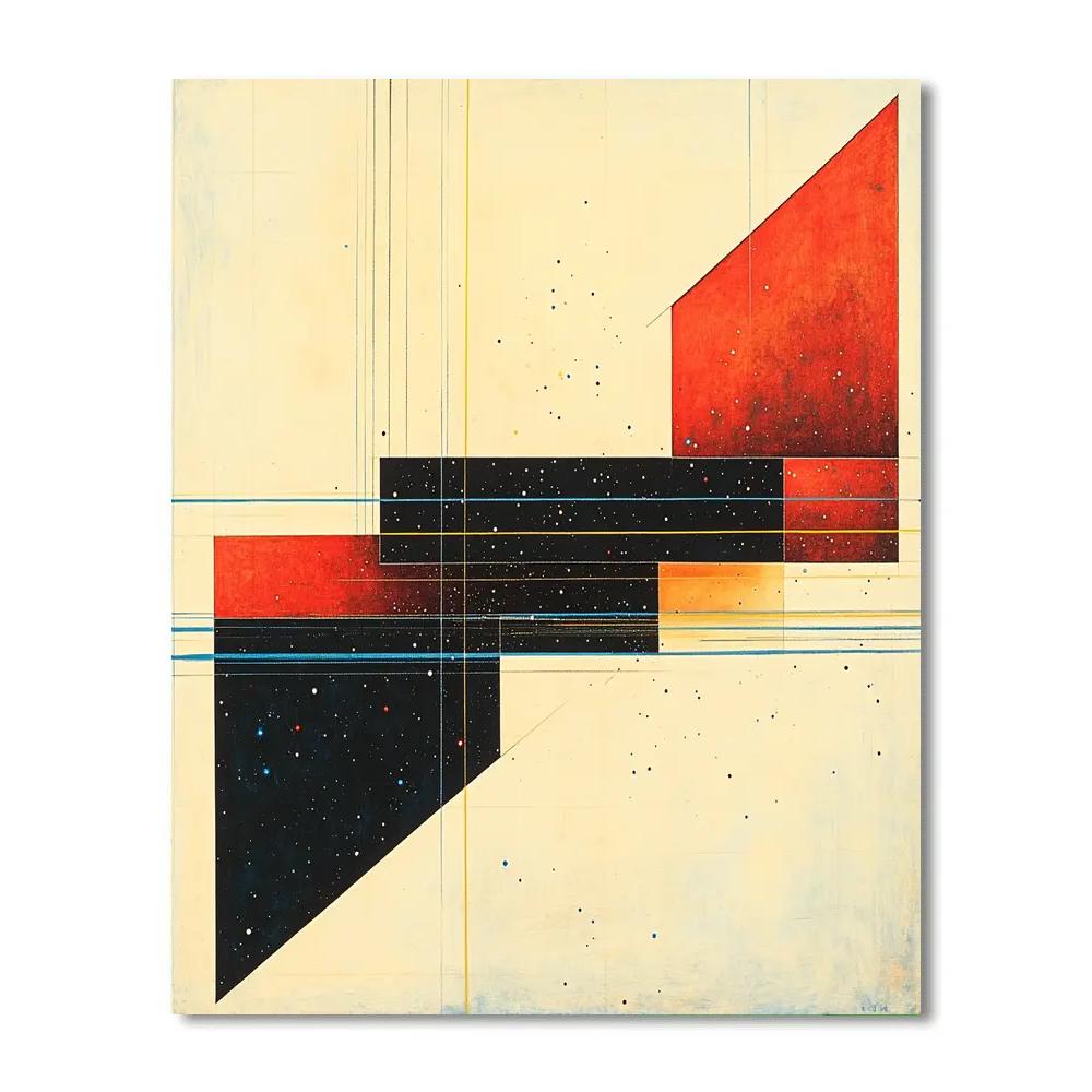 Kazimir Malevich Inspired Celestial Grids Of Silence paint by number