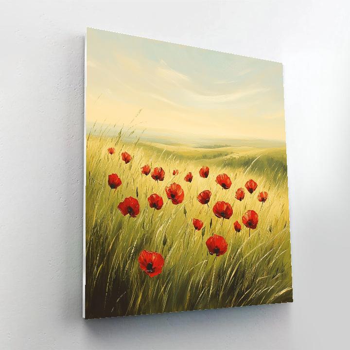 Claude Monet Inspired Soft Breeze Through Poppy Meadow Painting by numbers kit