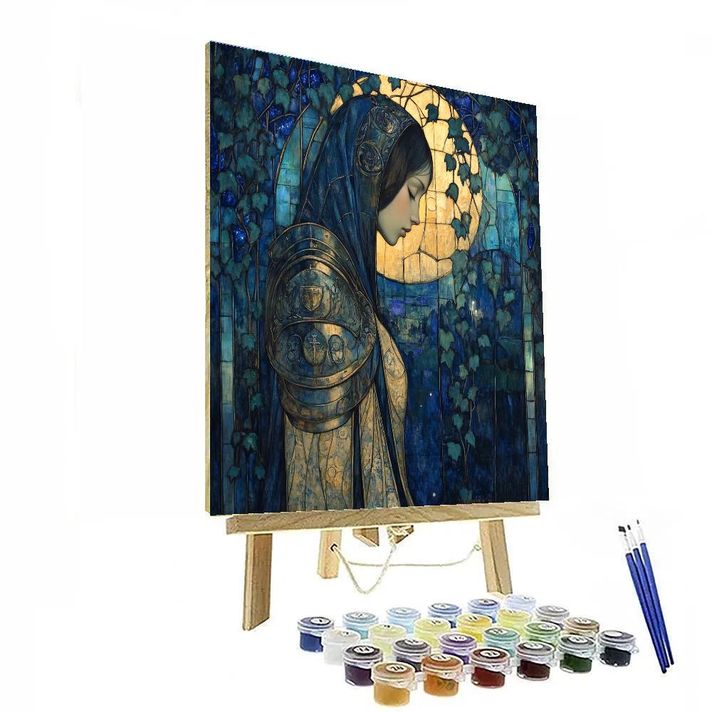 Edward Burne Jones Inspired Dreaming Knight Number painting