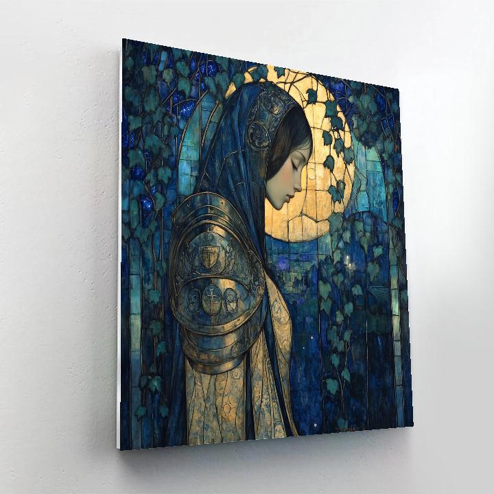 Edward Burne Jones Inspired Dreaming Knight Number painting