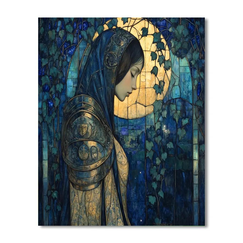 Edward Burne Jones Inspired Dreaming Knight Number painting