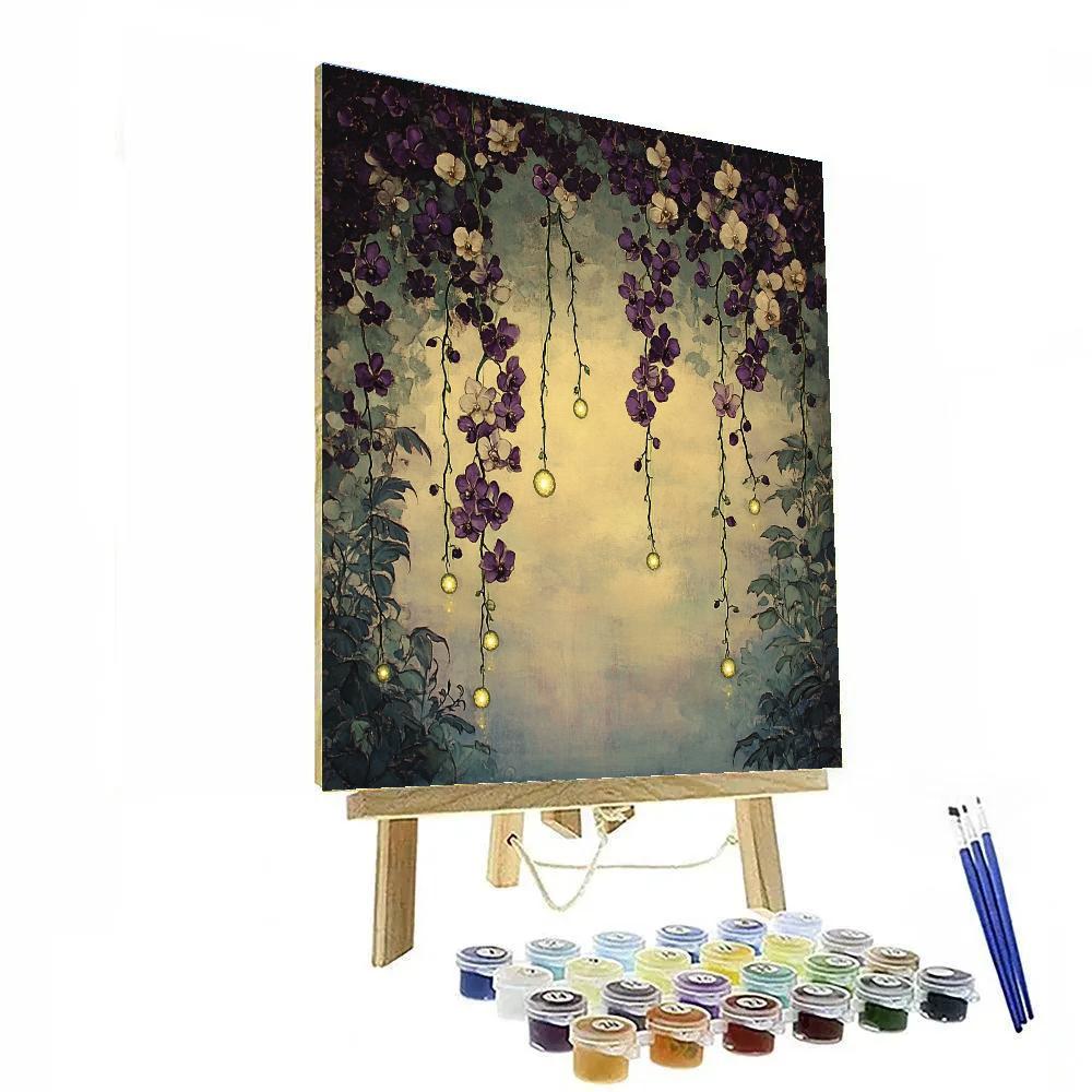 Frida Kahlo Inspired Night Garden Of Comet Orchids paint by number