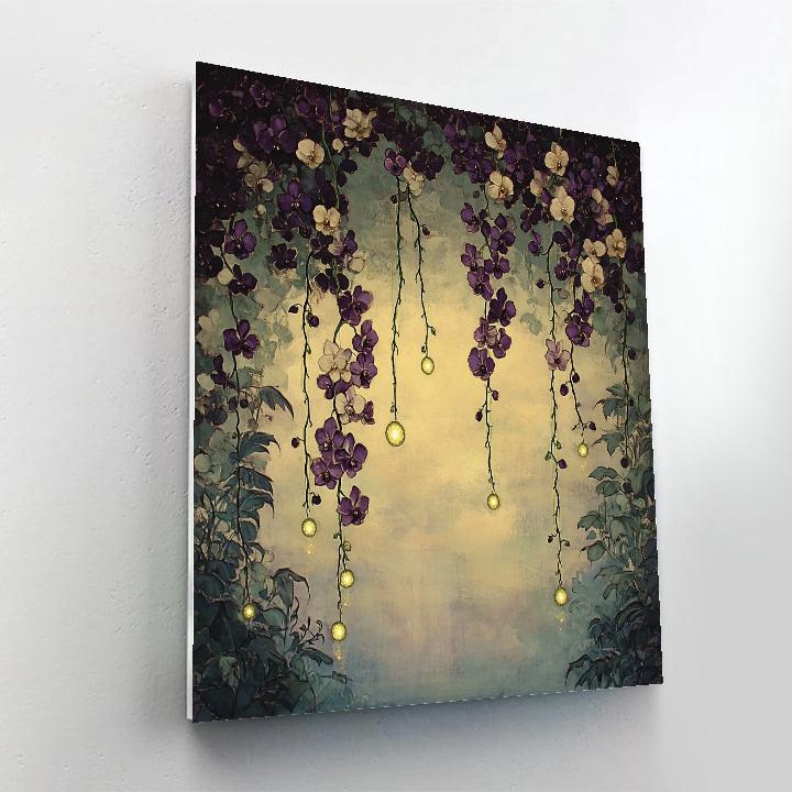 Frida Kahlo Inspired Night Garden Of Comet Orchids paint by number