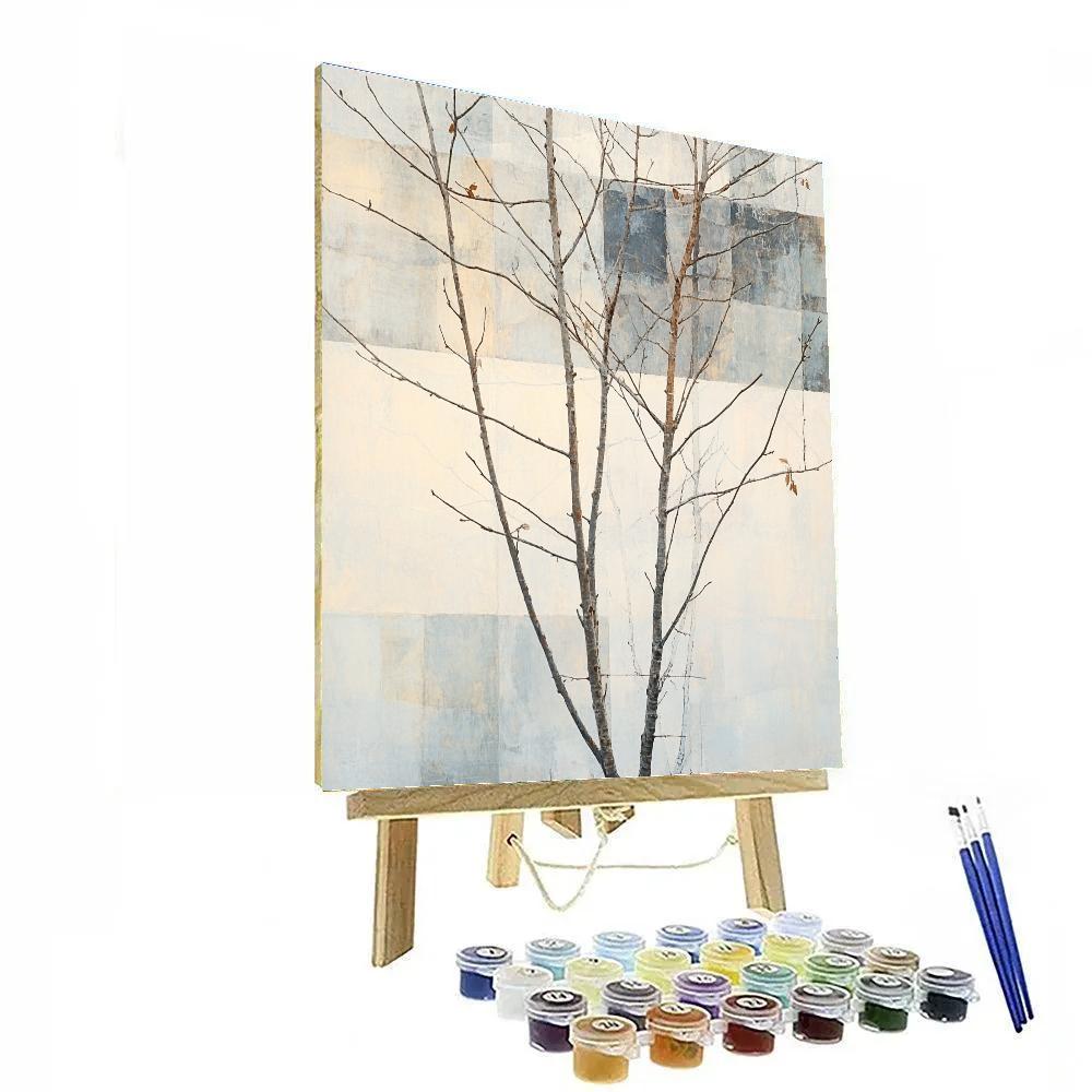 Leonardo Da Vinci Inspired Orchard Geometry In Winter painting number kit