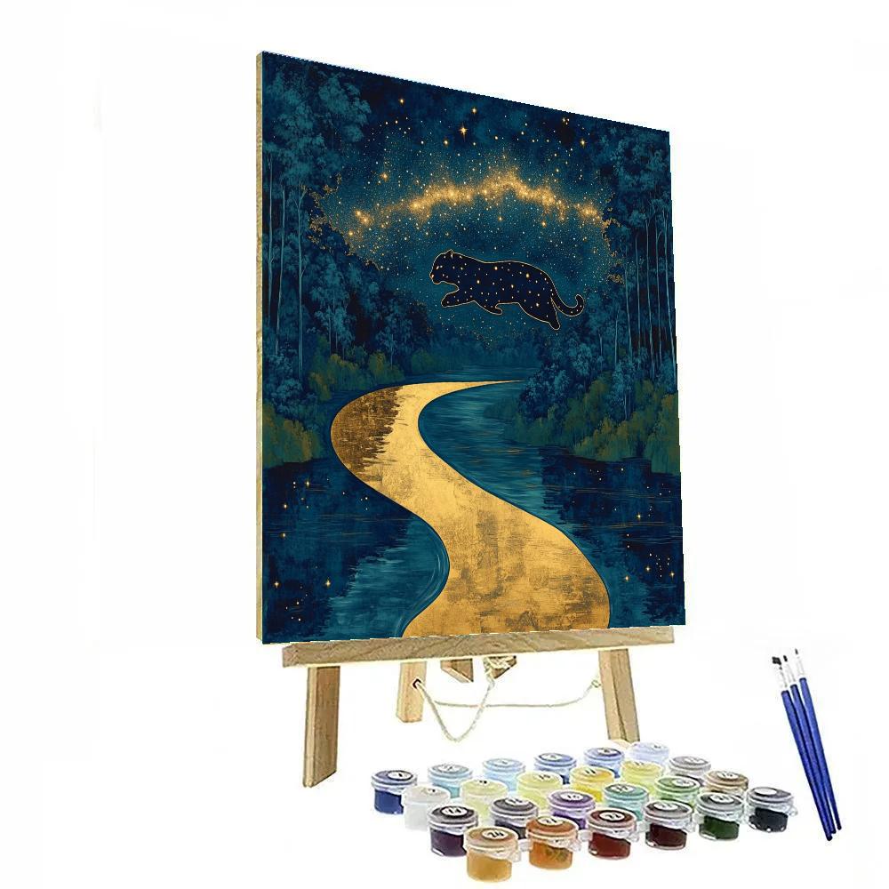 Frida Kahlo Inspired River Jaguar Of The Milky Way Painting by numbers kit