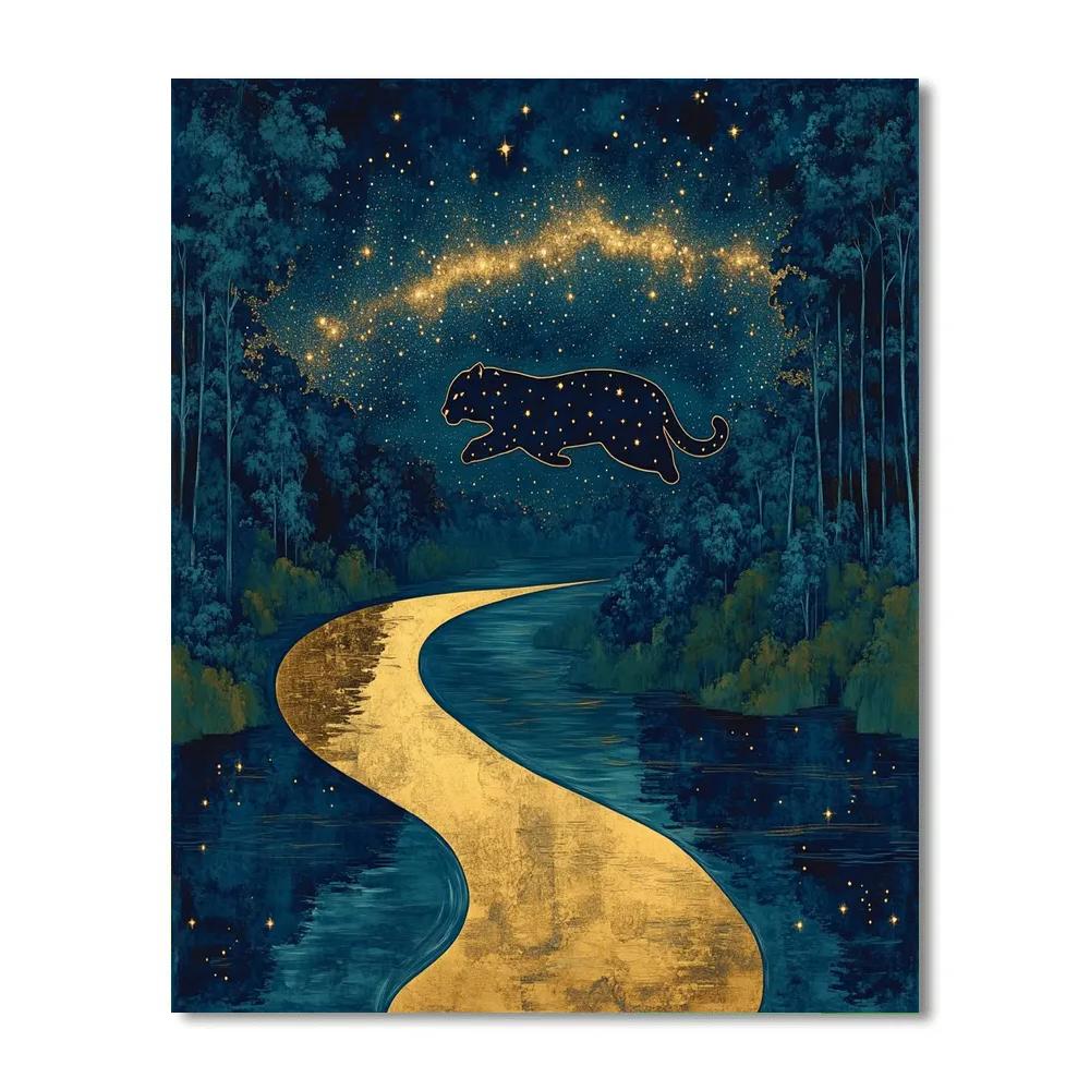 Frida Kahlo Inspired River Jaguar Of The Milky Way Painting by numbers kit