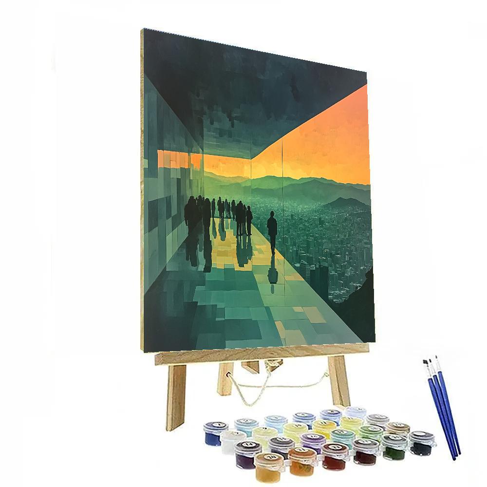 Taipei 101 Sunset Deck Taipei Taiwan paint by color