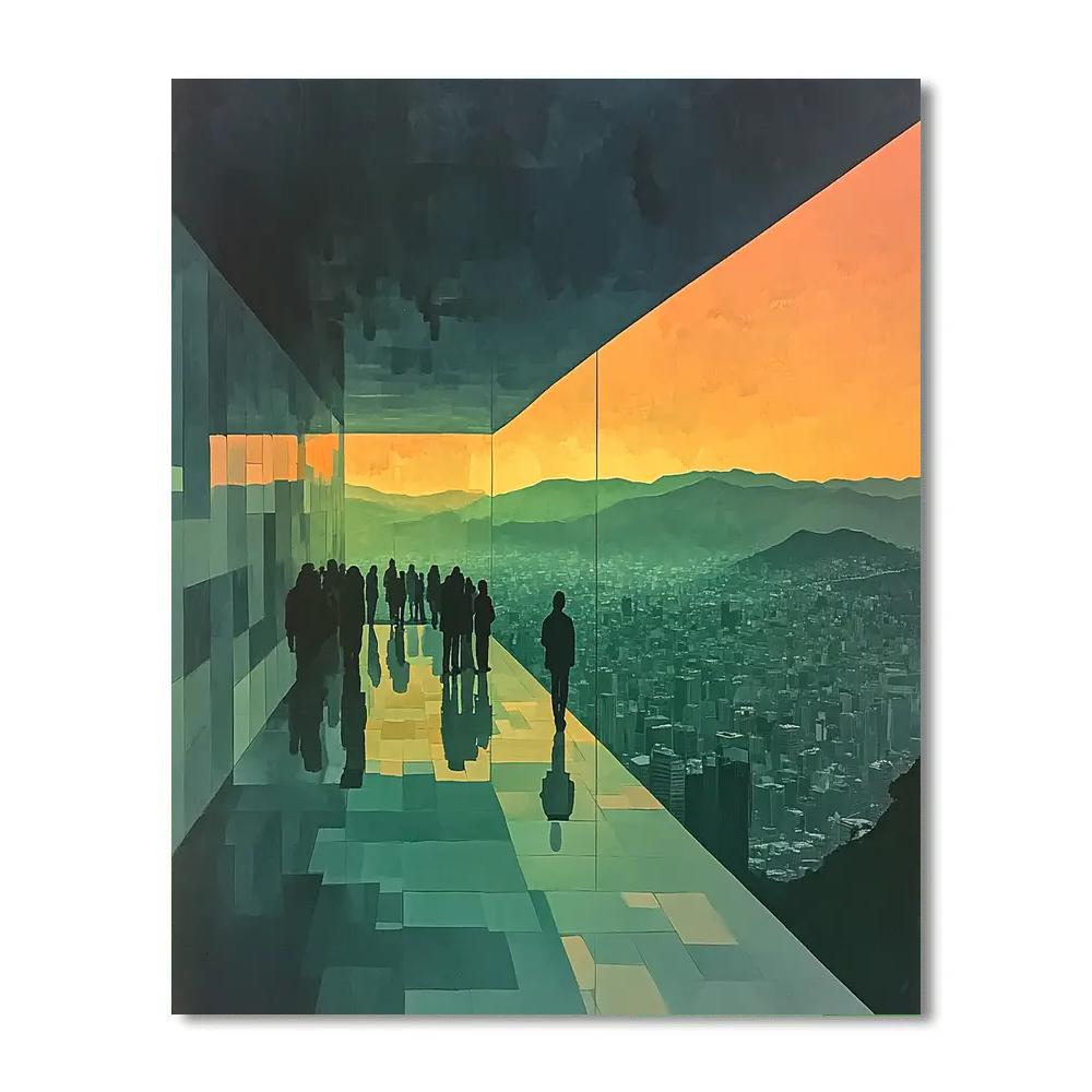 Taipei 101 Sunset Deck Taipei Taiwan paint by color