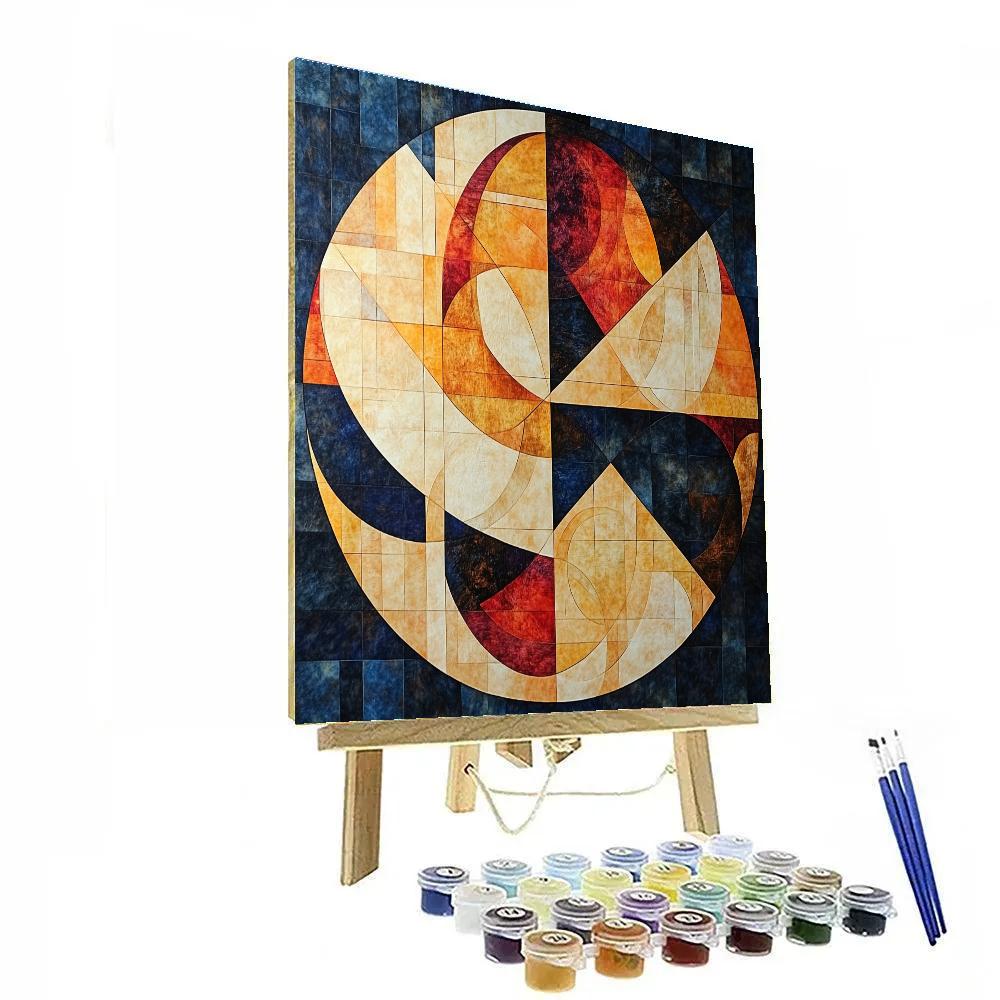 Kandinsky Inspired Celestial Geometry Numbered painting kits