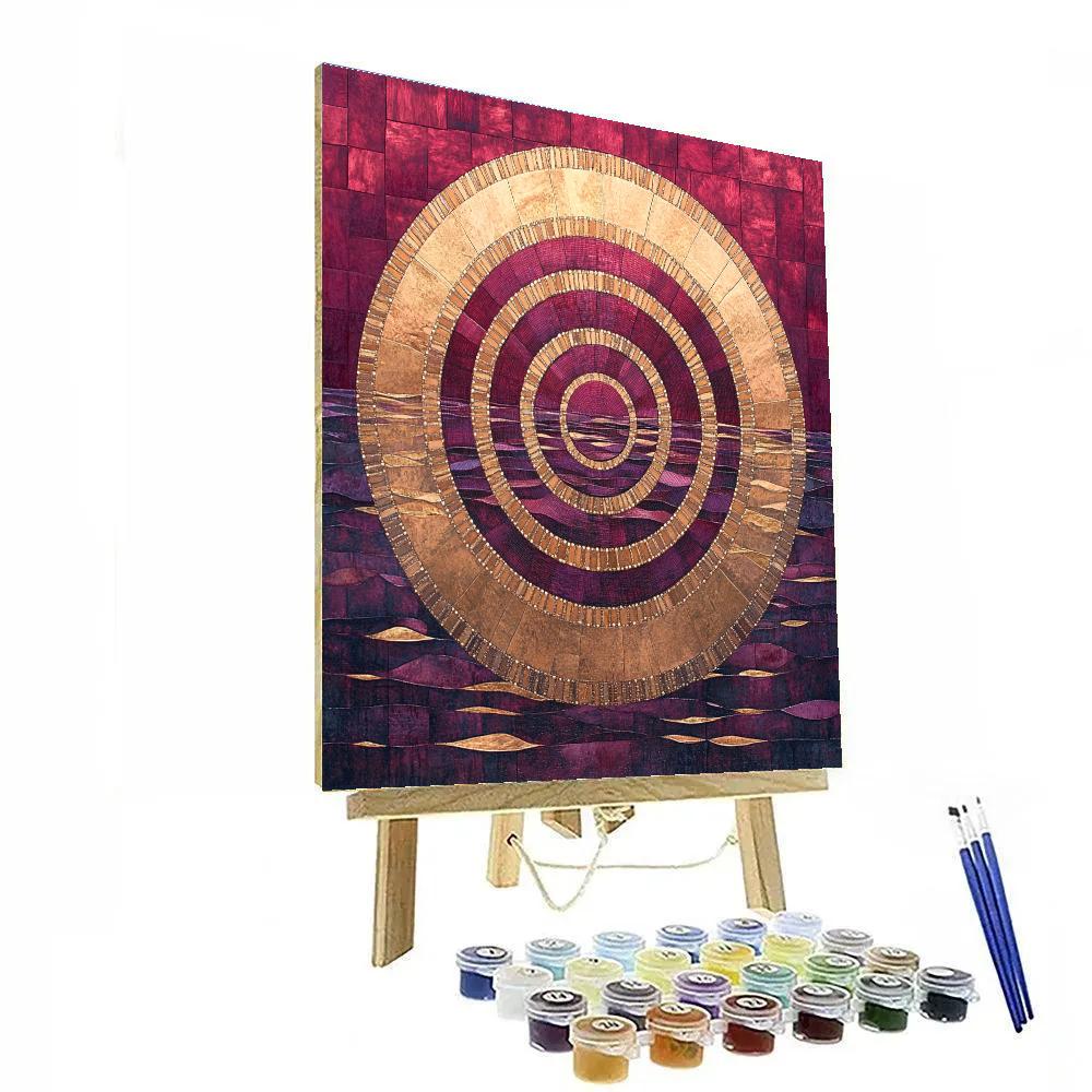 Gustav Klimt Inspired Twilight Ripple Hymn paint by number