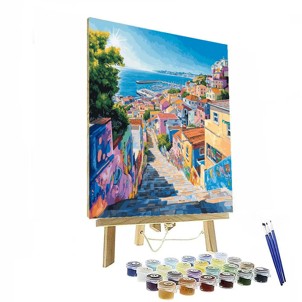 Gamcheon Culture Village Hillside Busan South Korea DIY paint by numbers