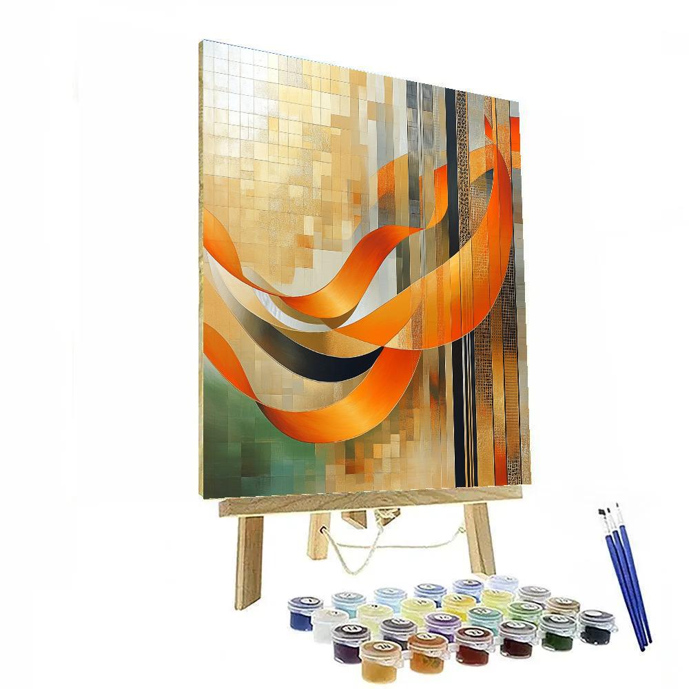 Gustav Klimt Inspired Saffron Wind Cantata DIY paint by numbers