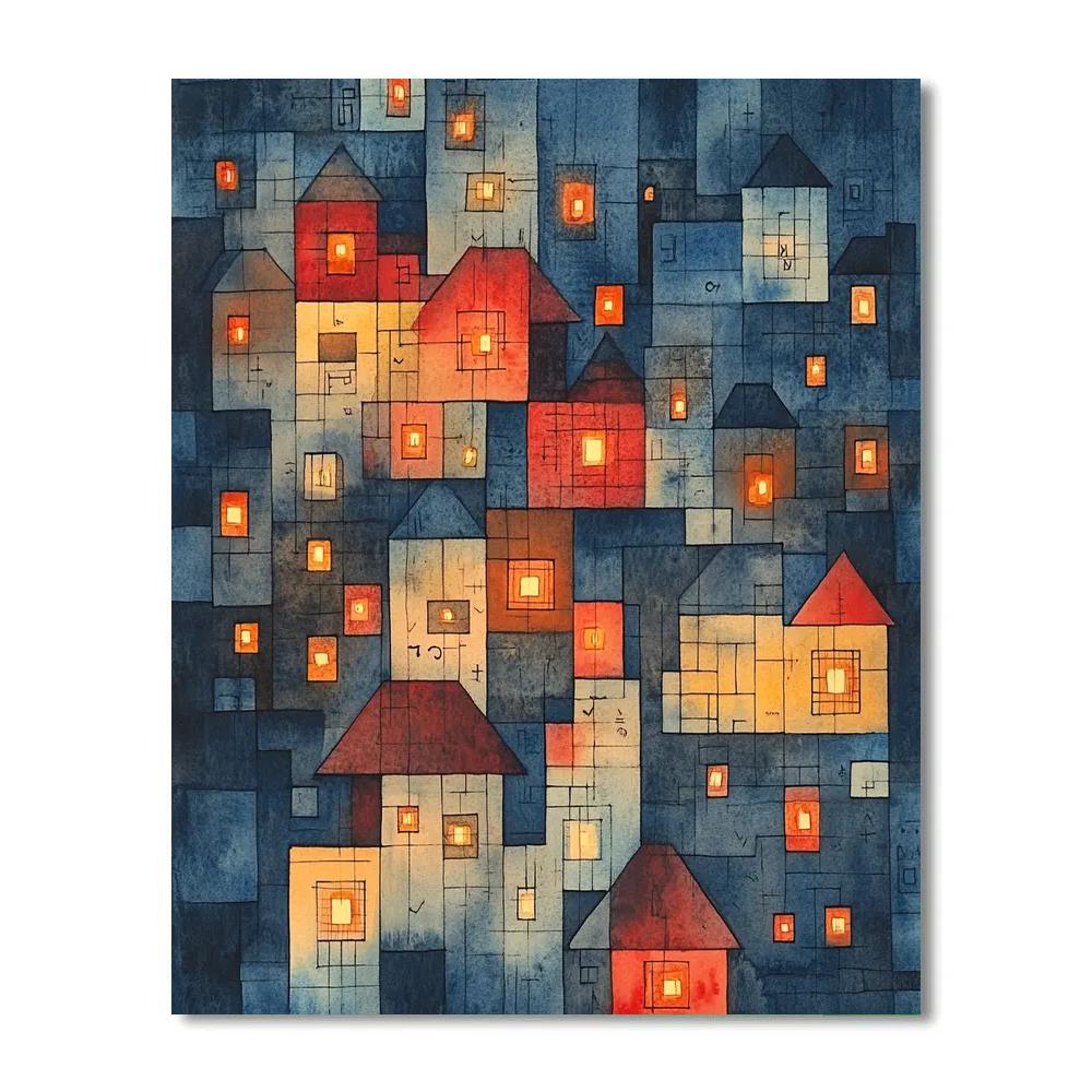 Paul Klee Inspired City Of Signs painting number kit