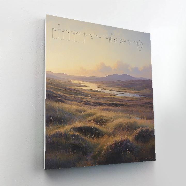 Leonardo Da Vinci Inspired Dawn Over Quiet Moor paint by color