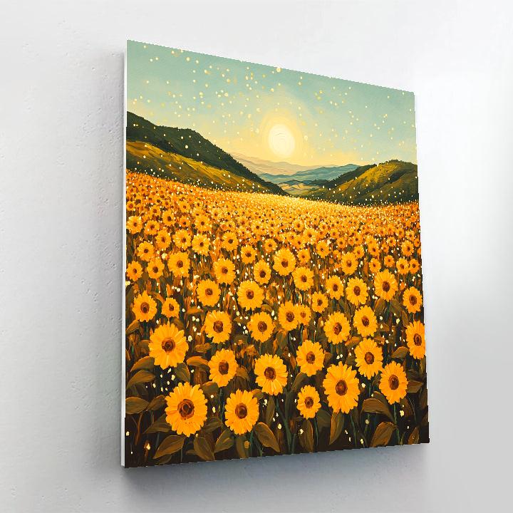 Frida Kahlo Inspired Sea Of Cempasuchil Suns paint by color