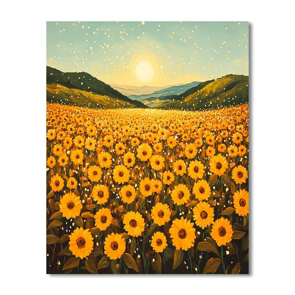 Frida Kahlo Inspired Sea Of Cempasuchil Suns paint by color