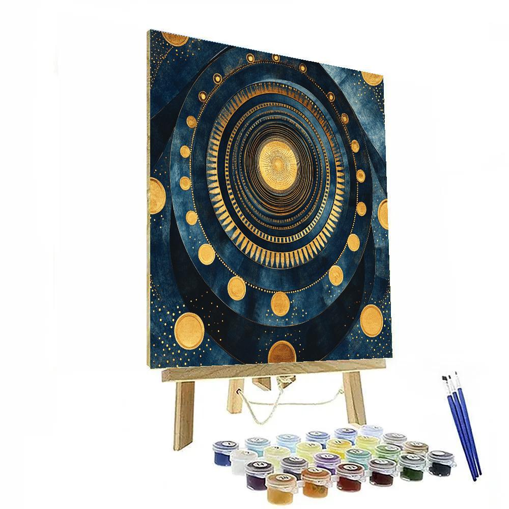 Gustav Klimt Inspired Nocturne Of Quiet Orbits DIY paint by numbers