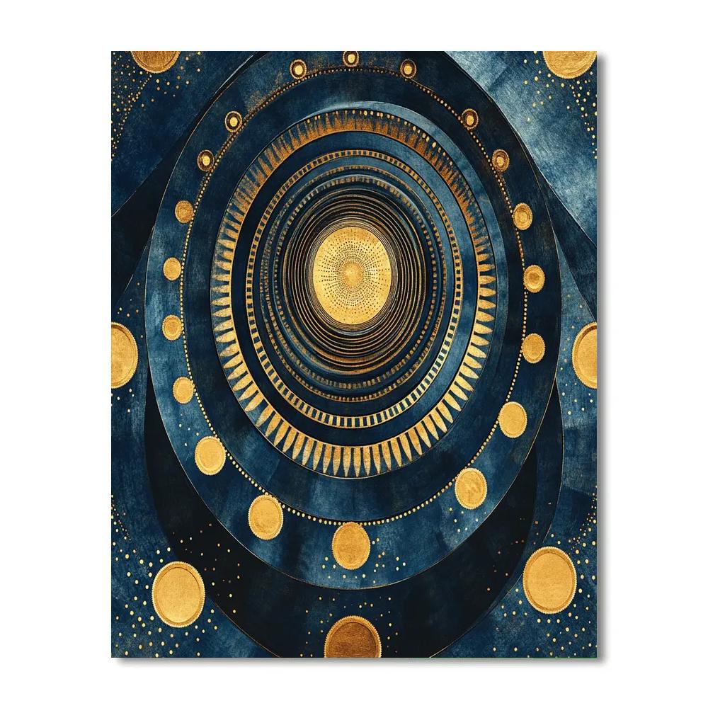 Gustav Klimt Inspired Nocturne Of Quiet Orbits DIY paint by numbers