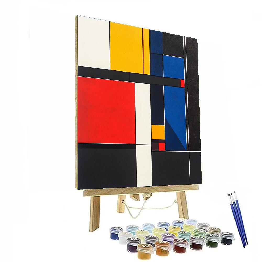 Piet Mondrian Inspired Urban Grid paint by numbers