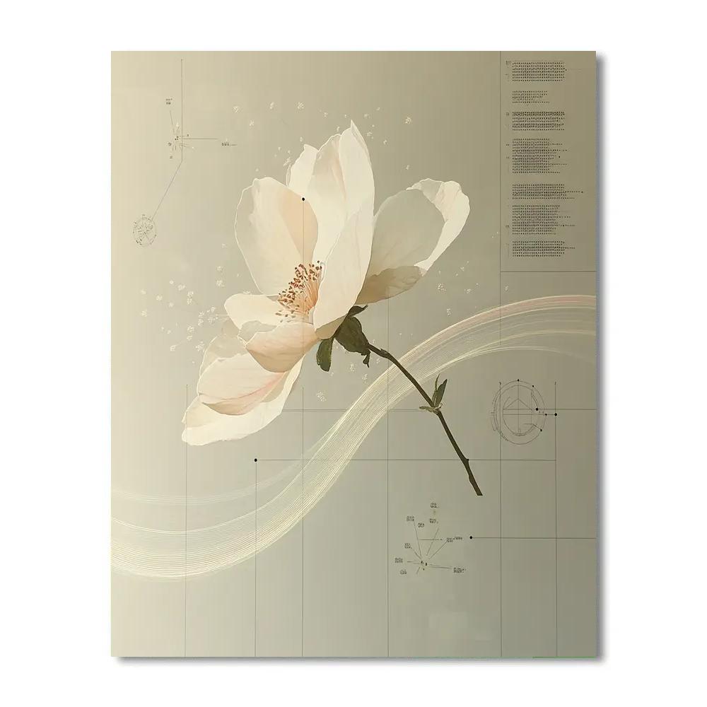 Leonardo Da Vinci Inspired Orchard Comet Blossoms Number painting