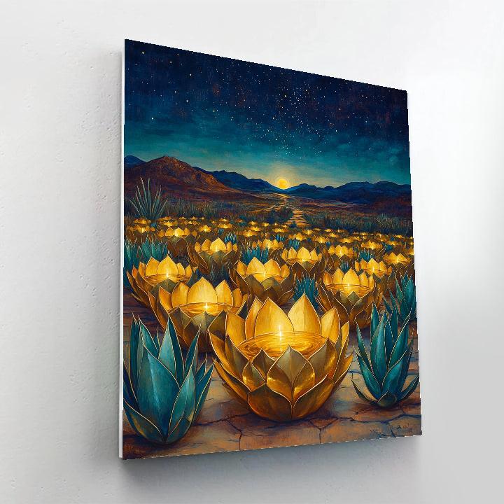 Frida Kahlo Inspired Star Honey In Maguey Bowls DIY paint by numbers