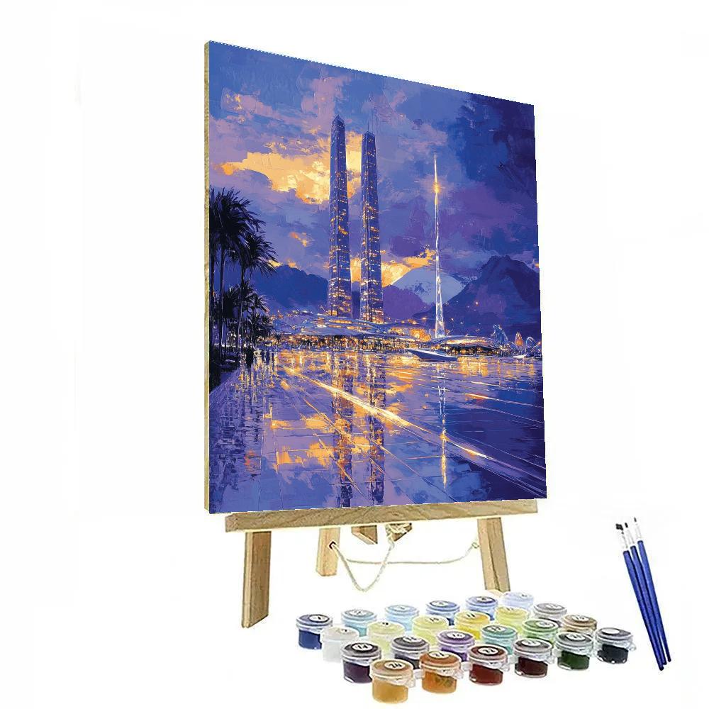 Marina Bay Sands Skyline Singapore DIY paint by numbers
