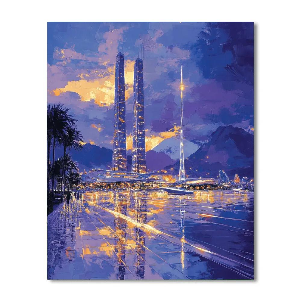 Marina Bay Sands Skyline Singapore DIY paint by numbers