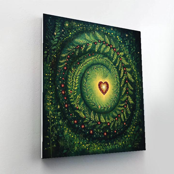Frida Kahlo Inspired Rainforest Spiral Of Resilience paint by color