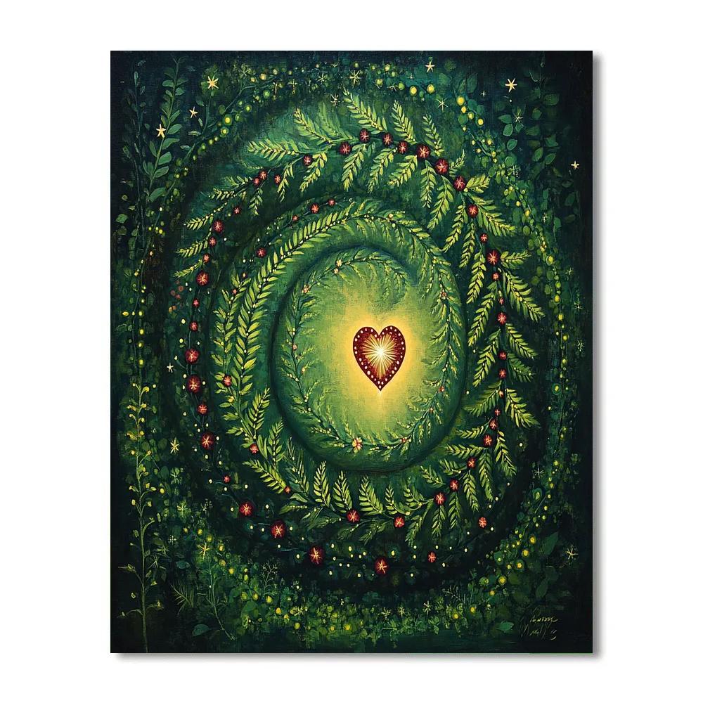 Frida Kahlo Inspired Rainforest Spiral Of Resilience paint by color