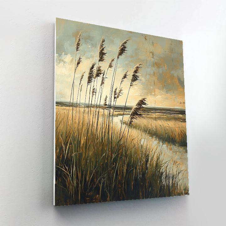 Leonardo Da Vinci Inspired Starwind Over Grasses Numbered painting kits