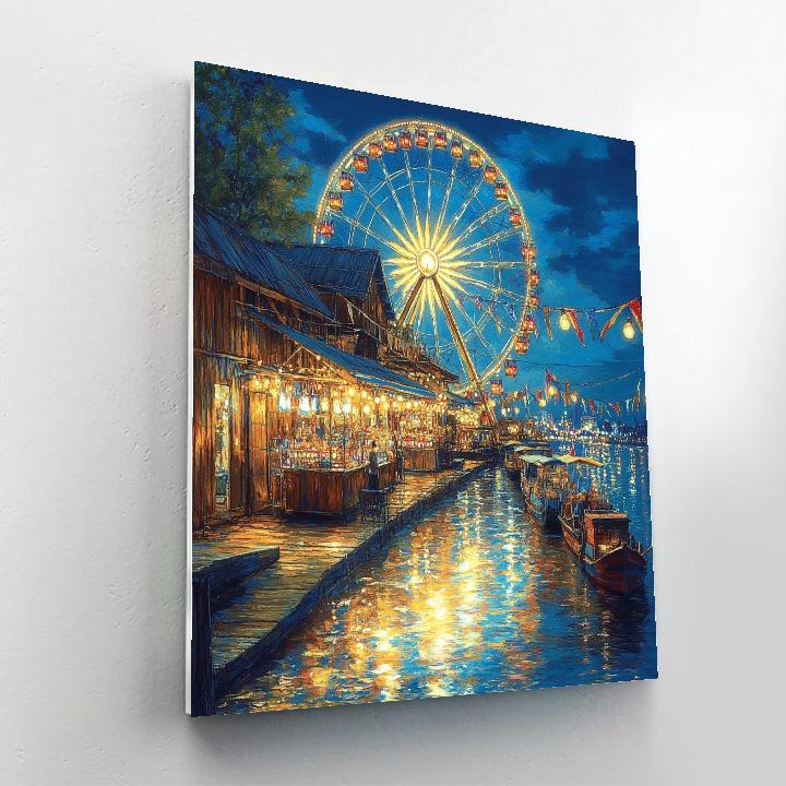 Asiatique Riverfront Ferris Wheel Bangkok Thailand Number painting