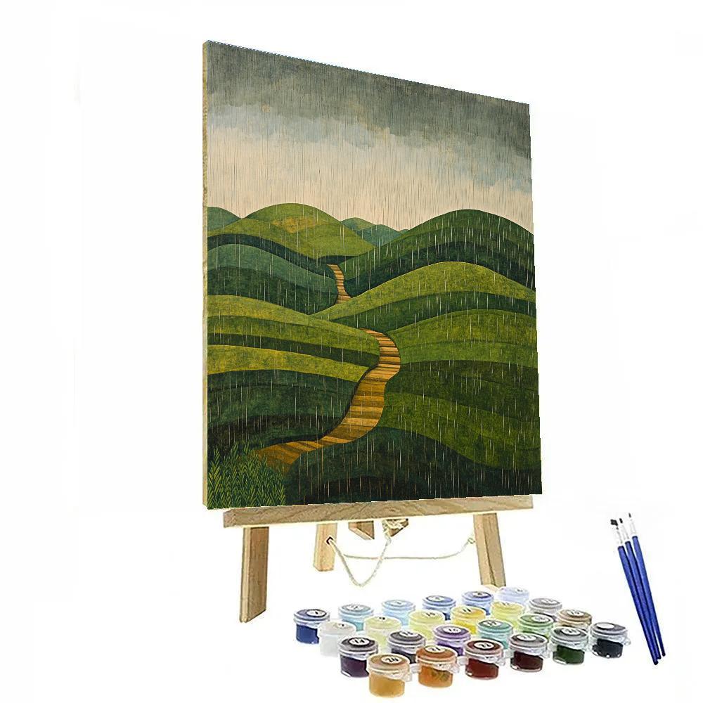 Nandalal Bose Inspired Monsoon Raga Of Terraced Fields DIY paint by numbers