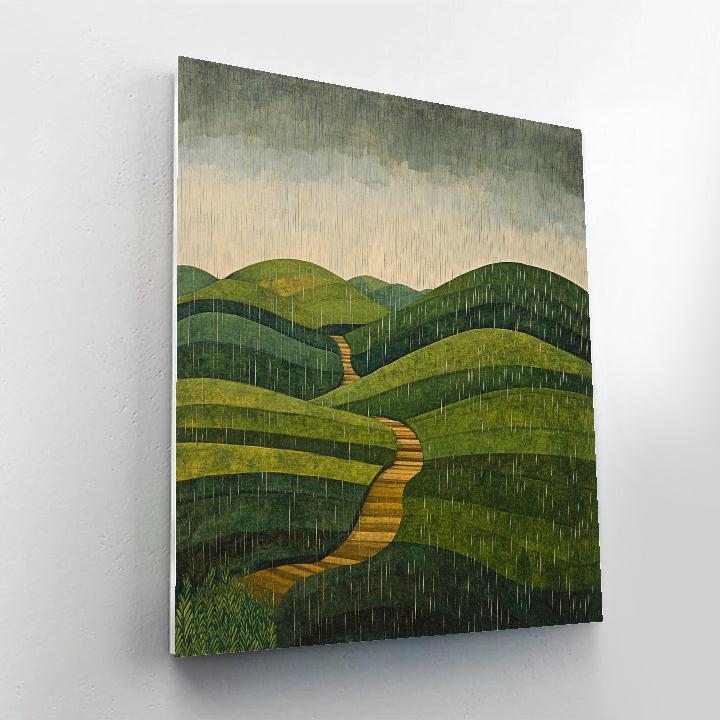 Nandalal Bose Inspired Monsoon Raga Of Terraced Fields DIY paint by numbers