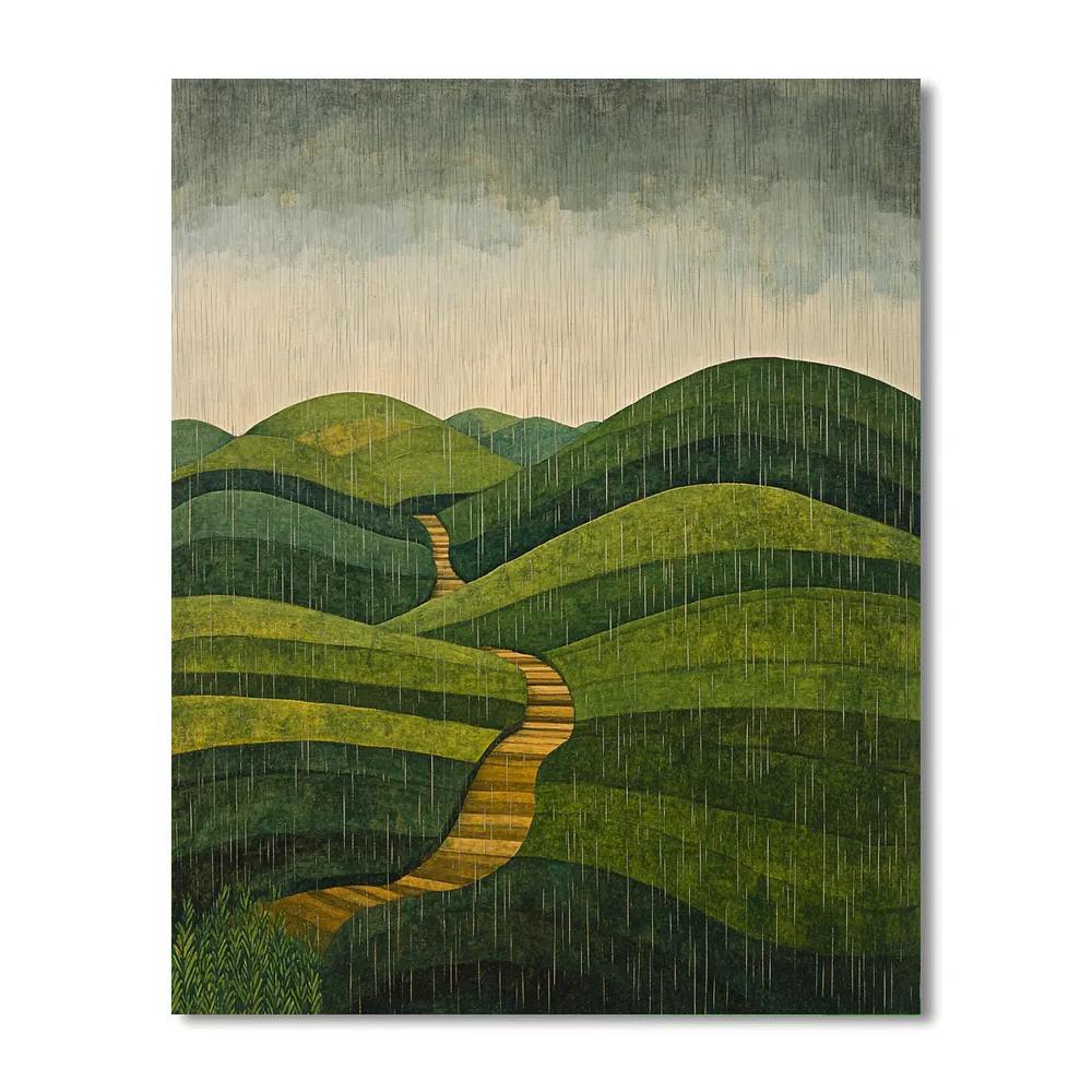 Nandalal Bose Inspired Monsoon Raga Of Terraced Fields DIY paint by numbers