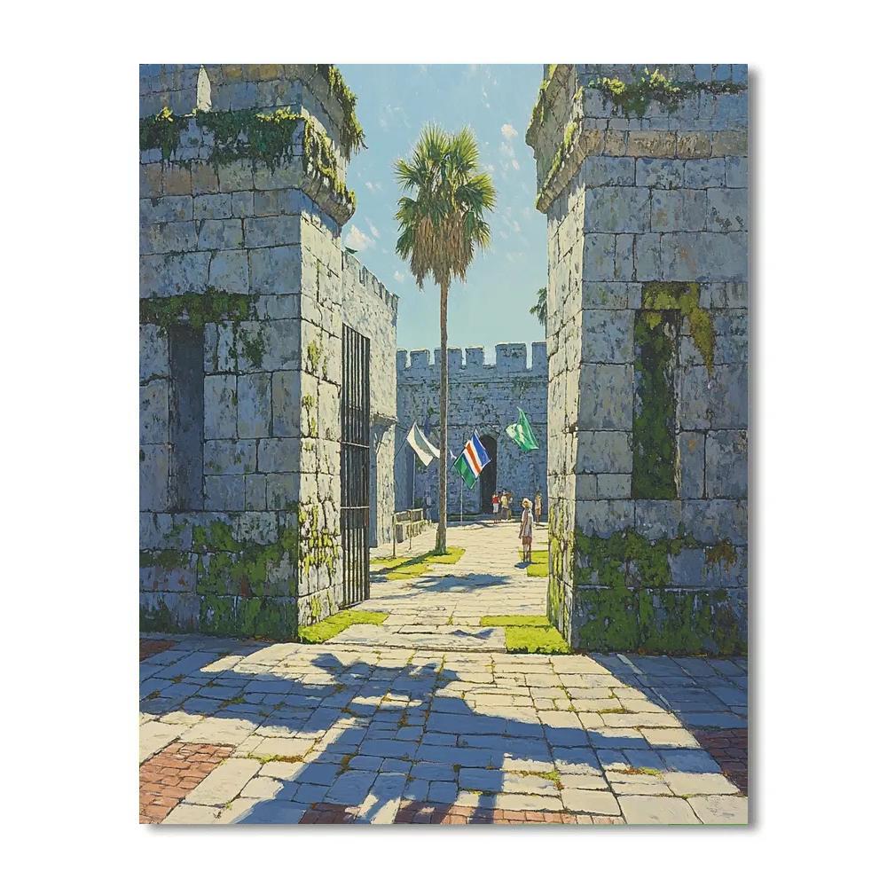 Fort Santiago Gate Intramuros Manila Philippines paint by color