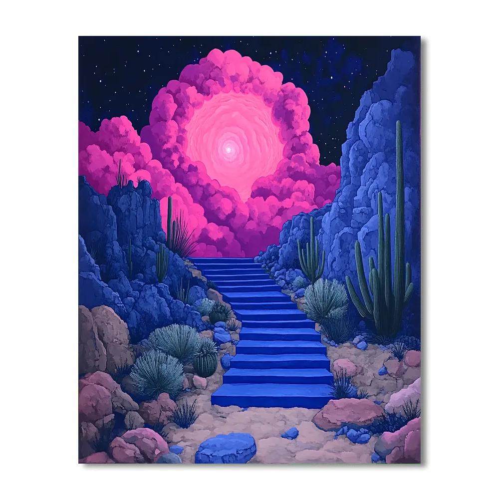 Frida Kahlo Inspired Opuntia Stairway To Nebula Paint by numbers art