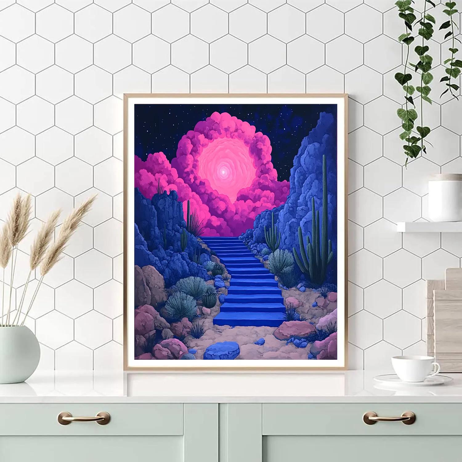 Frida Kahlo Inspired Opuntia Stairway To Nebula Paint by numbers art