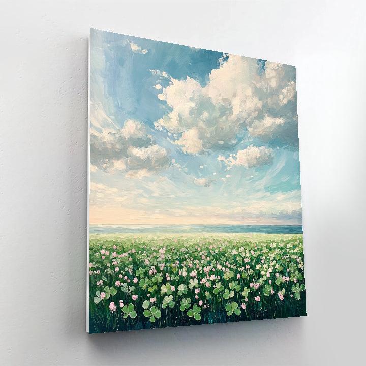 Claude Monet Inspired Summer Sky Over Clover Field Paint by numbers kits
