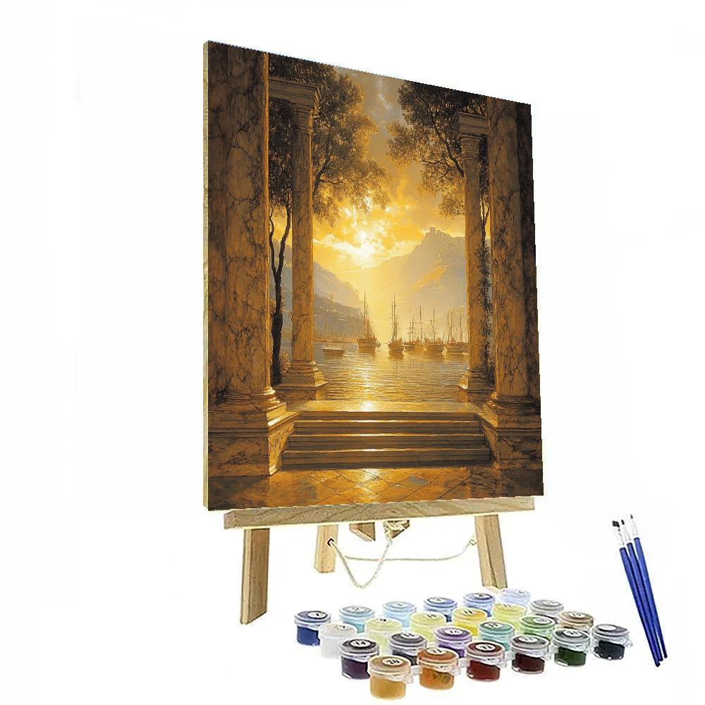 Claude Lorrain Inspired Sunrise Harbor Painting by numbers kit
