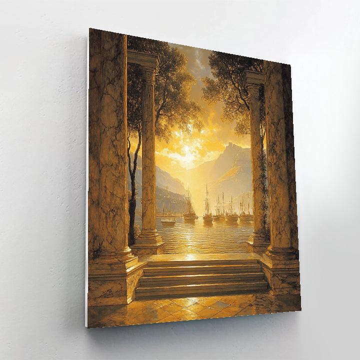 Claude Lorrain Inspired Sunrise Harbor Painting by numbers kit