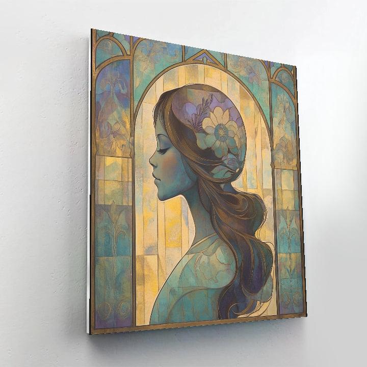 Alphonse Mucha Inspired Aurora Muse DIY paint by numbers