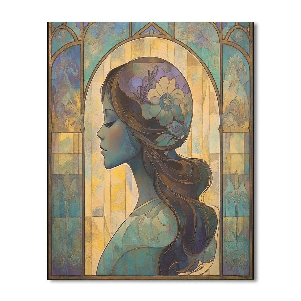 Alphonse Mucha Inspired Aurora Muse DIY paint by numbers