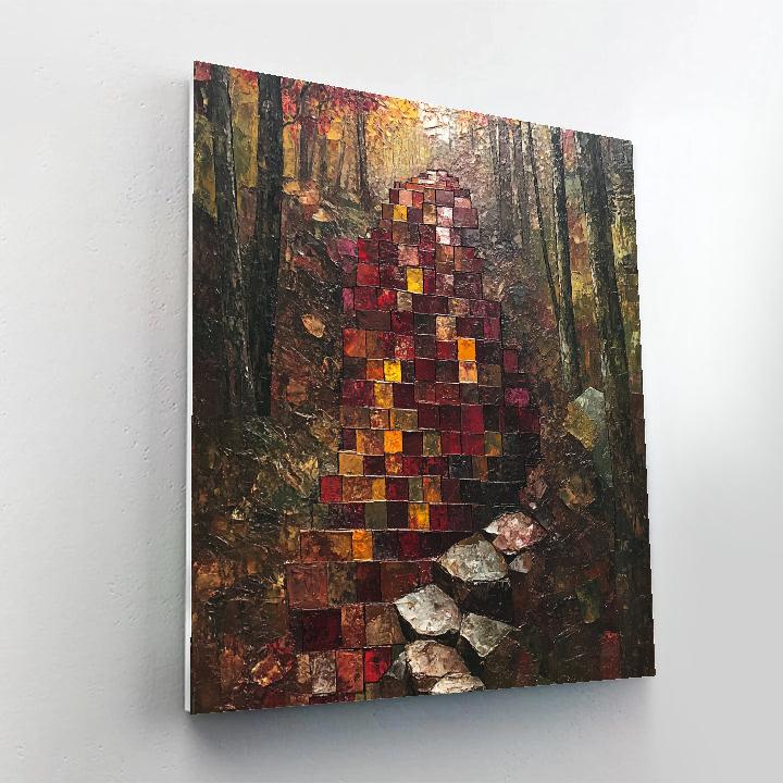 Jean-Paul Riopelle Inspired Ember Mosaic Autumn Ravine Number painting