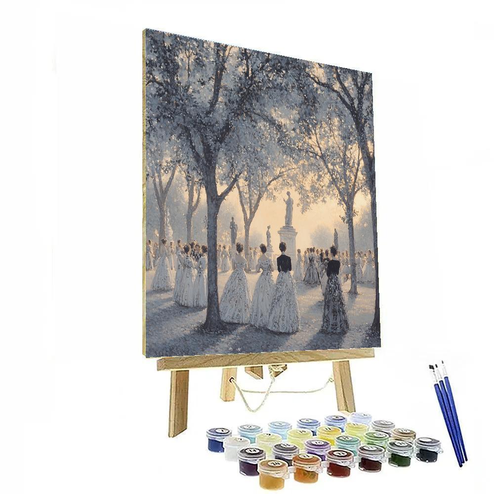 Antoine Watteau Inspired Garden Fete paint by numbers