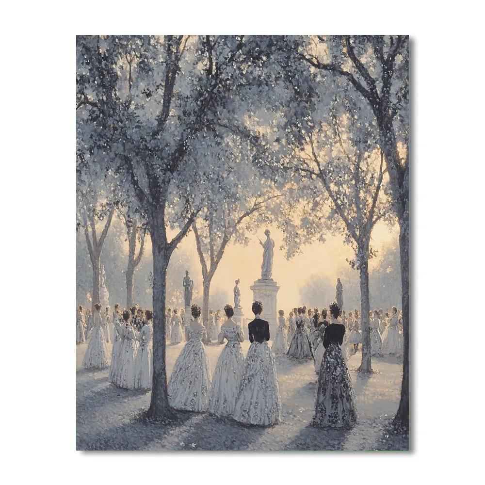Antoine Watteau Inspired Garden Fete paint by numbers