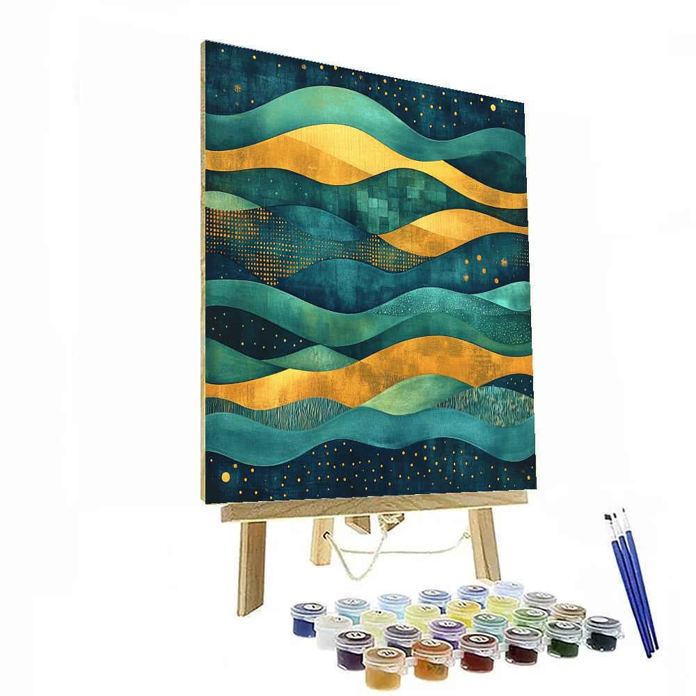 Gustav Klimt Inspired Orchard Of Quiet Waves Paint by numbers kits