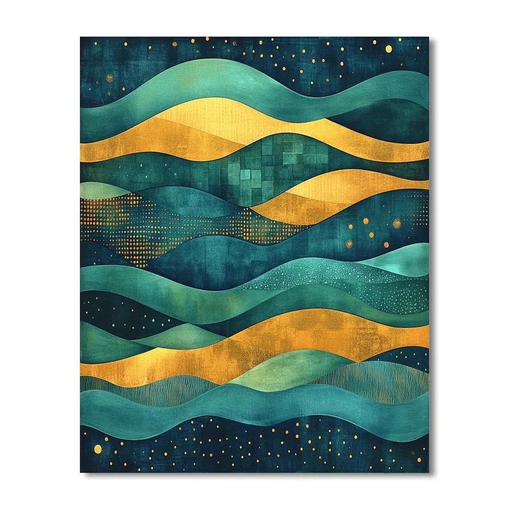 Gustav Klimt Inspired Orchard Of Quiet Waves Paint by numbers kits