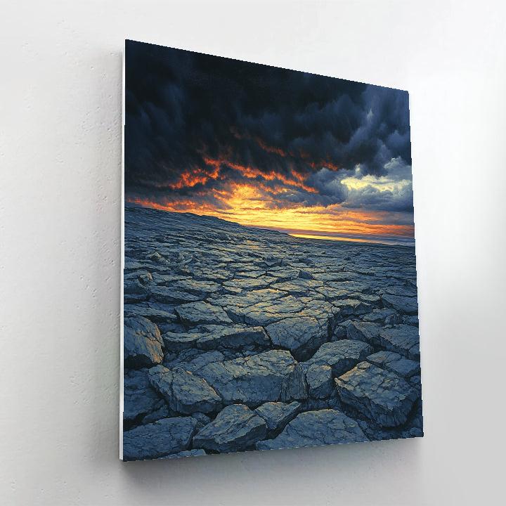 Francisco Goya Inspired Ember Horizon Beyond Barren Plateau painting number kit