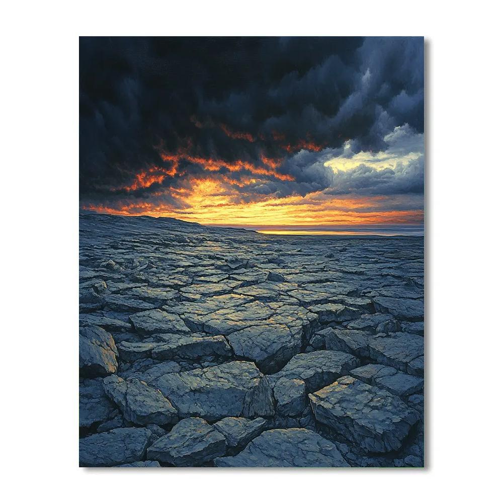 Francisco Goya Inspired Ember Horizon Beyond Barren Plateau painting number kit